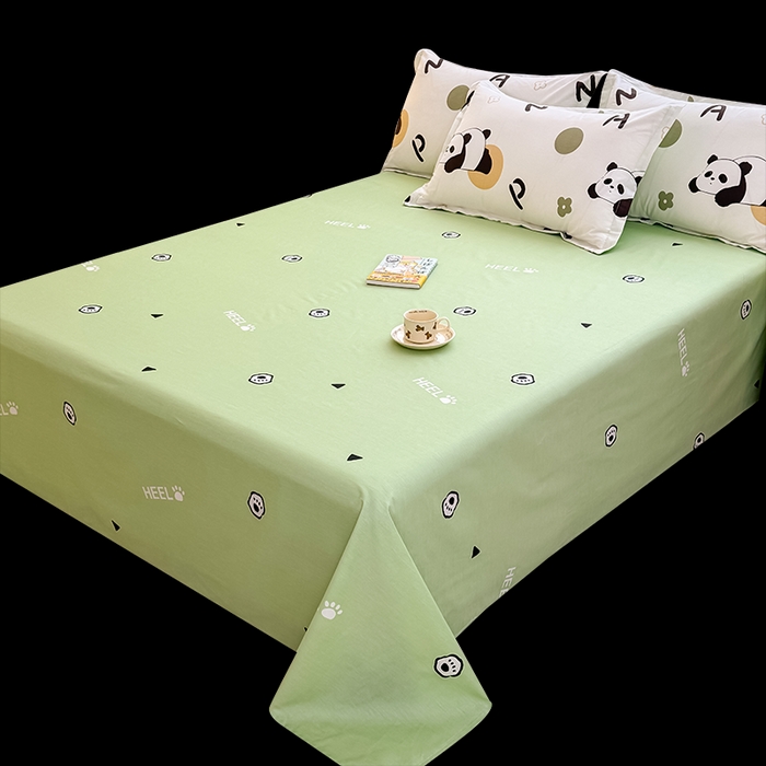 91家纺网 家纺一手货源 找家纺 佑金甜 2026新款精梳全棉印花单被套 熊猫抱竹