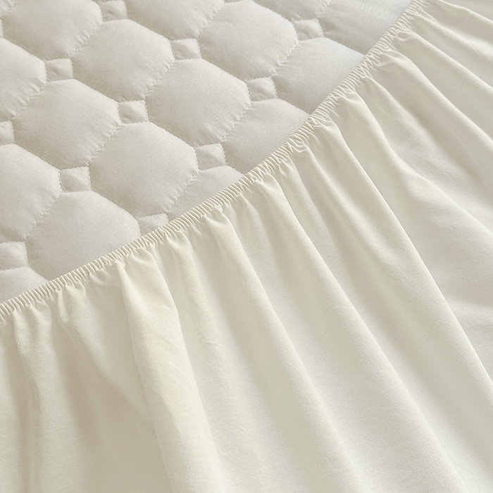 91家纺网 家纺一手货源 找家纺 犇牛仓储供应链 2026新款亲肤纯棉加厚床笠 经典月光白