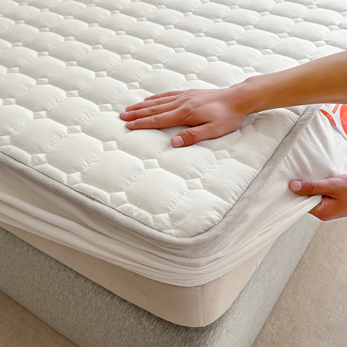 91家纺网 家纺一手货源 找家纺 犇牛仓储供应链 2026新款亲肤纯棉加厚床笠 经典月光白