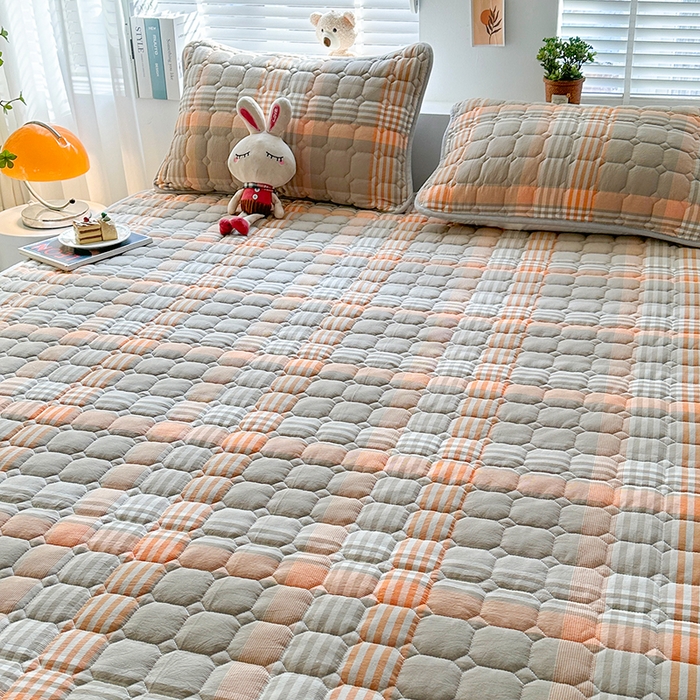 91家纺网 家纺一手货源 找家纺 犇牛仓储供应链 2026新款亲肤纯棉加厚床笠 乐享时光-咖