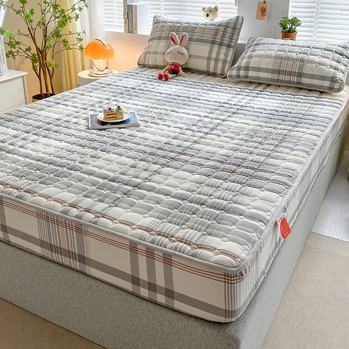 91家纺网 家纺一手货源 找家纺 犇牛仓储供应链 2026新款亲肤纯棉加厚床笠 时光灰色