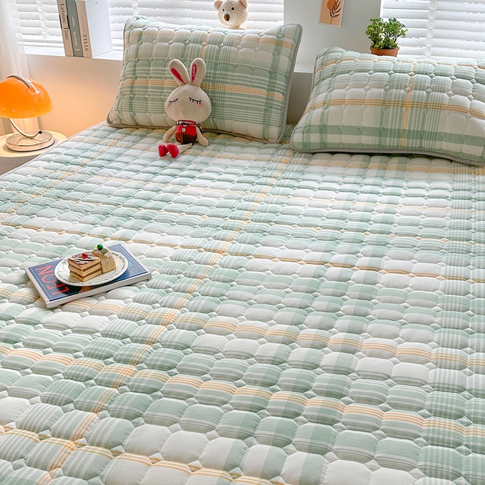 91家纺网 家纺一手货源 找家纺 犇牛仓储供应链 2026新款亲肤纯棉加厚床笠 时光浅蓝色