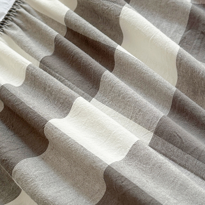 91家纺网 家纺一手货源 找家纺 犇牛仓储供应链 2026新款亲肤纯棉加厚床笠 时尚灰中格