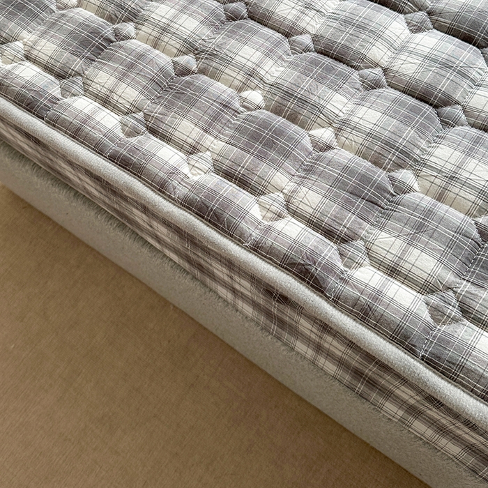 91家纺网 家纺一手货源 找家纺 犇牛仓储供应链 2026新款亲肤纯棉加厚床笠 时尚烟雨灰