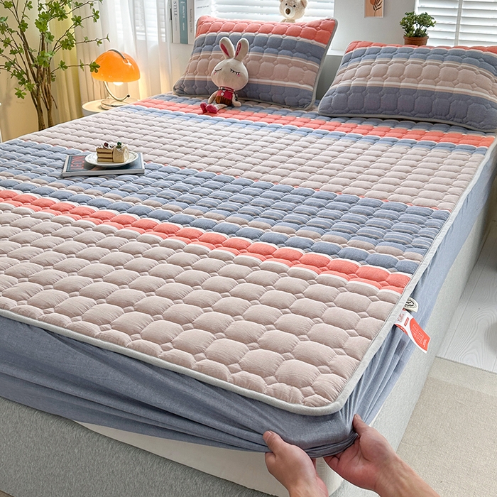 91家纺网 家纺一手货源 找家纺 犇牛仓储供应链 2026新款亲肤纯棉加厚床笠 新款-斯诺克