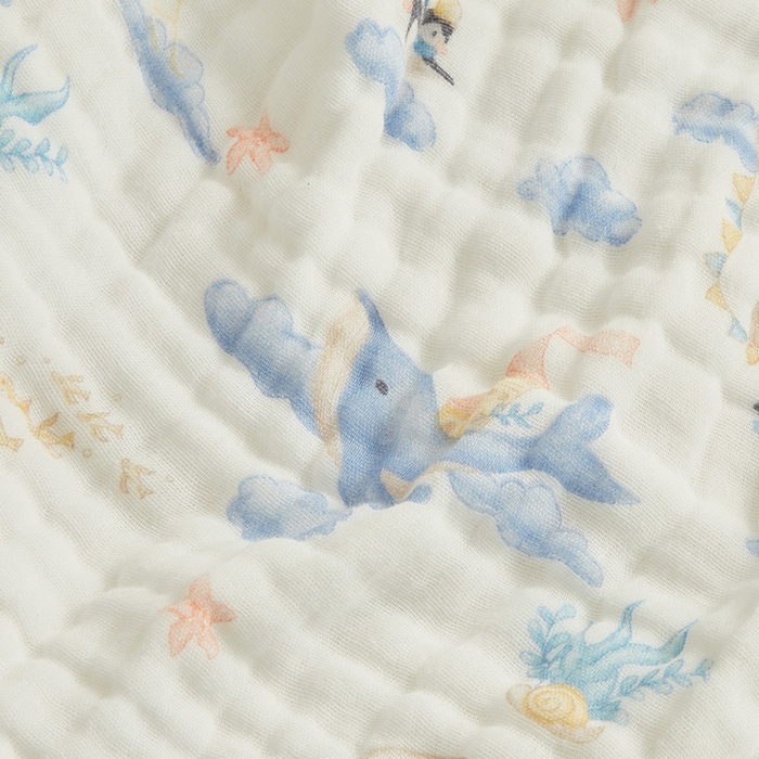 91家纺网 家纺一手货源 找家纺 嗨生活 2026新款A类婴幼儿童夏凉空调被子浴巾六层纱布毛巾被纯棉办公室幼儿园午睡盖毯子 奇妙世界