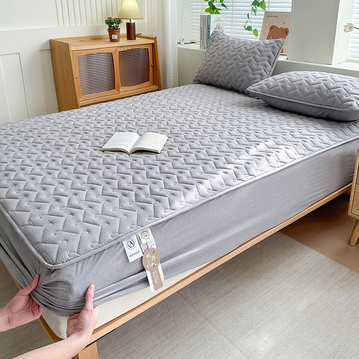 91家纺网 家纺一手货源 找家纺 （总）犇牛仓储供应链 2026新款全棉色织水洗棉夹棉床笠床垫【可定制】