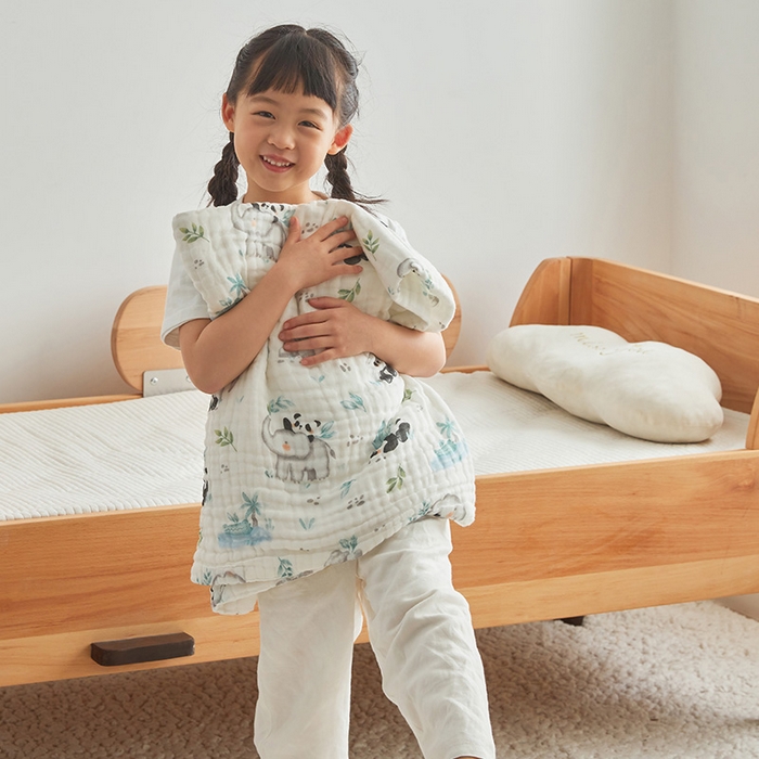 91家纺网 家纺一手货源 找家纺 嗨生活 2026新款A类婴幼儿童夏凉空调被子浴巾六层纱布毛巾被纯棉办公室幼儿园午睡盖毯子 竹林熊猫