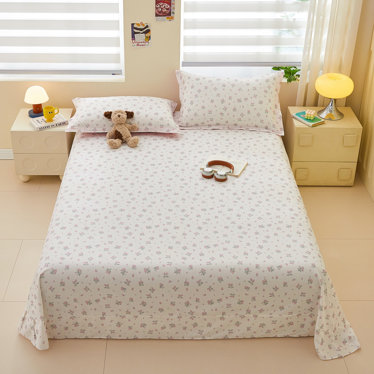 91家纺网 家纺一手货源 找家纺 （总）元元家居（元元被业） 2026新款全棉13372套件及单品【印花款】-单床单