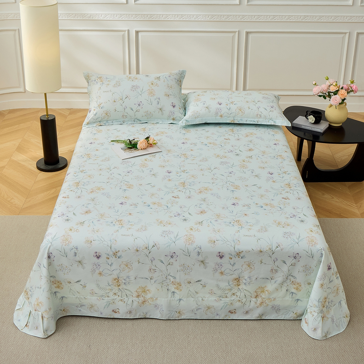 91家纺网 家纺一手货源 找家纺 （总）元元家居（元元被业） 2026新款全棉13372套件及单品【印花款】-单床单