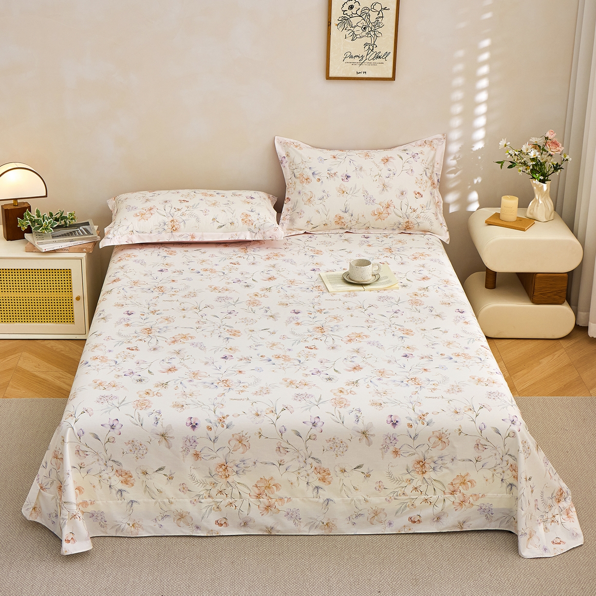 91家纺网 家纺一手货源 找家纺 （总）元元家居（元元被业） 2026新款全棉13372套件及单品【印花款】-单床单