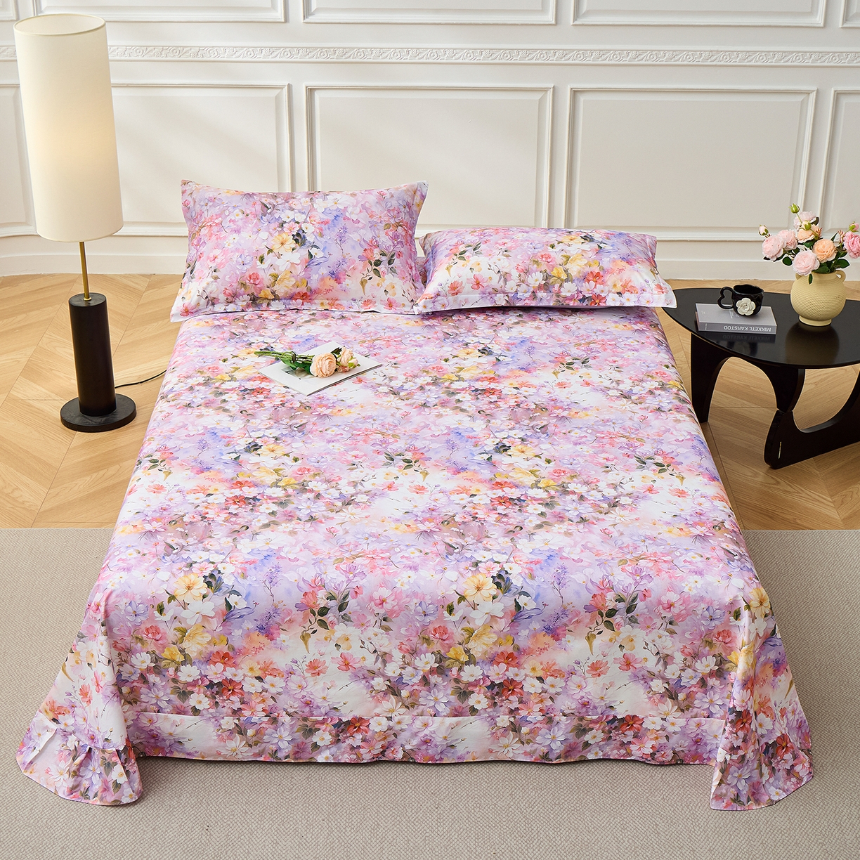 91家纺网 家纺一手货源 找家纺 （总）元元家居（元元被业） 2026新款全棉13372套件及单品【印花款】-单床单