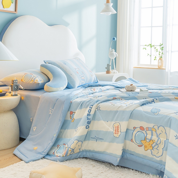 91家纺网 家纺一手货源 找家纺 （总）暖阳 【同款地板价】2026年新款全棉印花棉花夏被四件套被子被芯