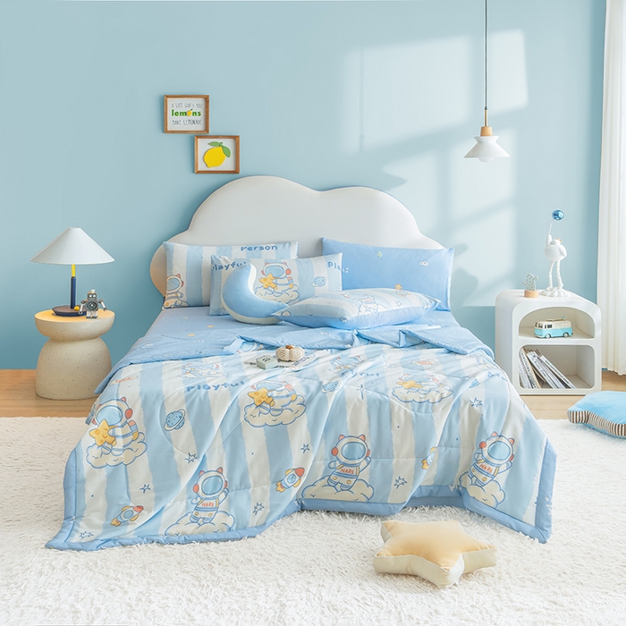 91家纺网 家纺一手货源 找家纺 （总）暖阳 【同款地板价】2026年新款全棉印花棉花夏被四件套被子被芯