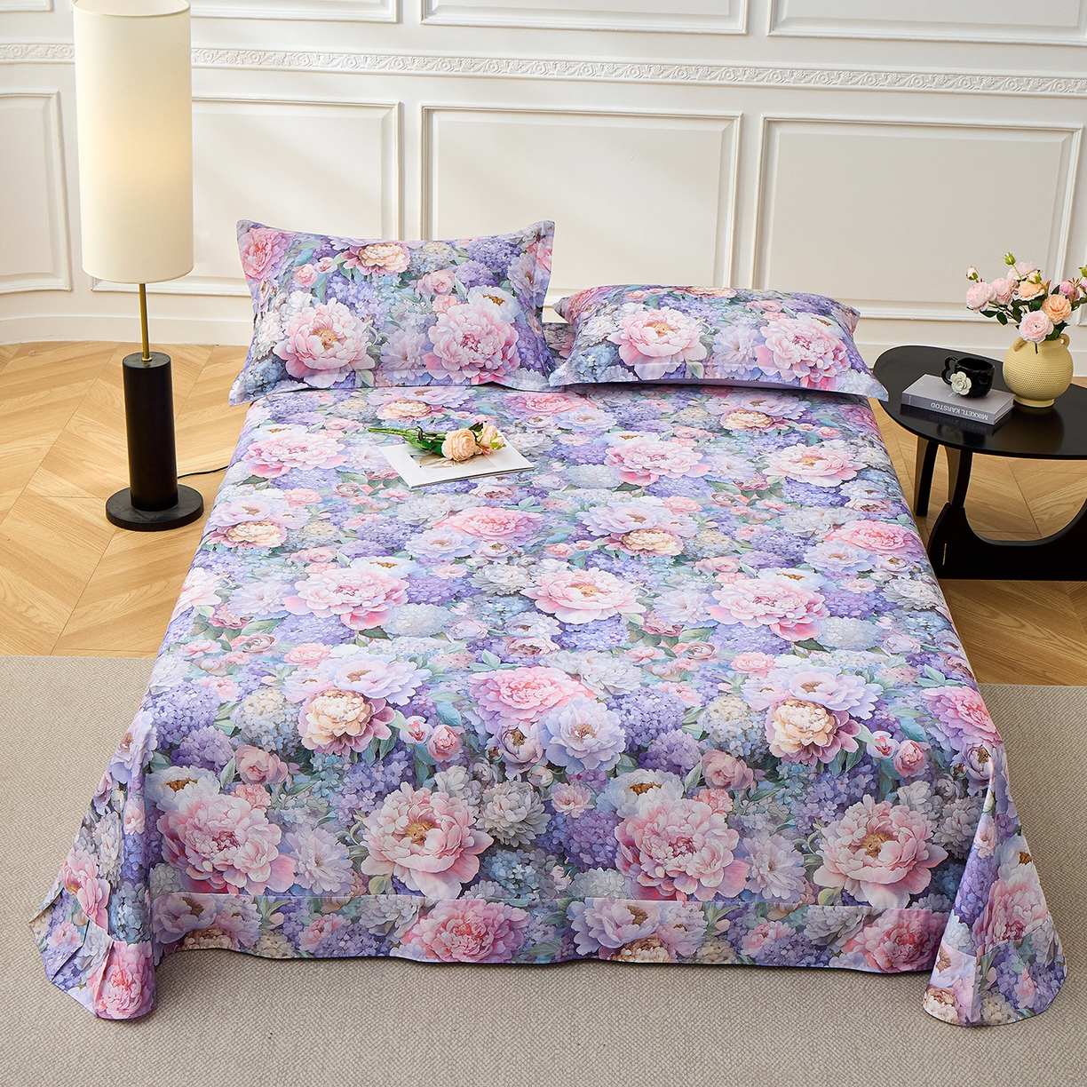 91家纺网 家纺一手货源 找家纺 （总）元元家居（元元被业） 2026新款全棉13372套件及单品【印花款】-单床单