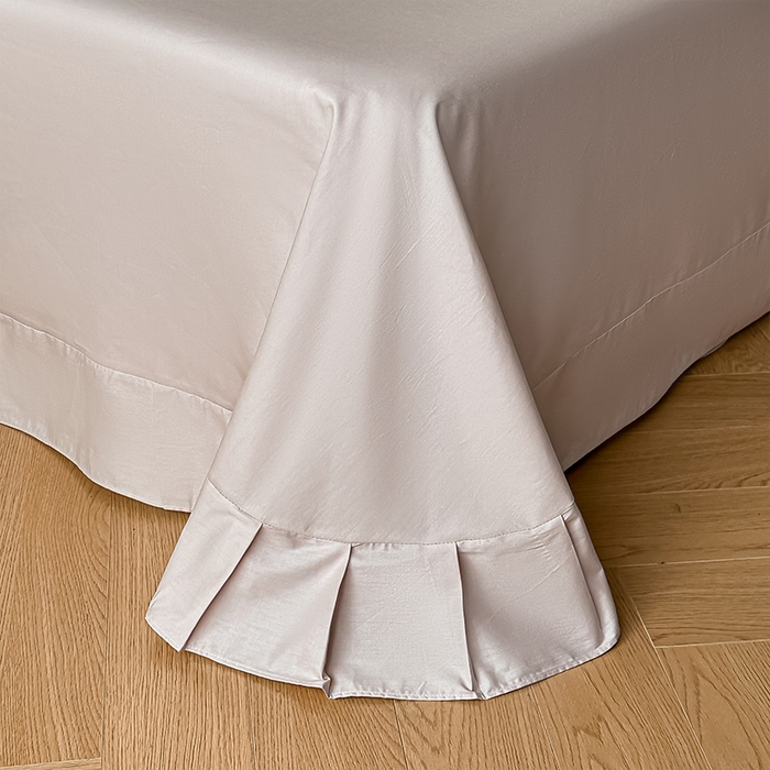 91家纺网 家纺一手货源 找家纺 格里芬家纺 2026新款全棉精梳棉韩系花边款印花四件套 蝶美花香-白