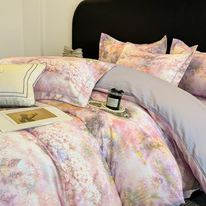 91家纺网 家纺一手货源 找家纺 棠颂家纺 2026新款全棉陶瓷磨毛数码印花四件套（控价不低于150元）云渺