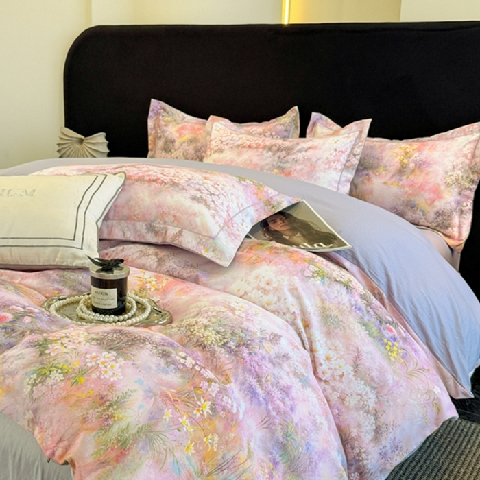 91家纺网 家纺一手货源 找家纺 棠颂家纺 2026新款全棉陶瓷磨毛数码印花四件套（控价不低于150元）云渺