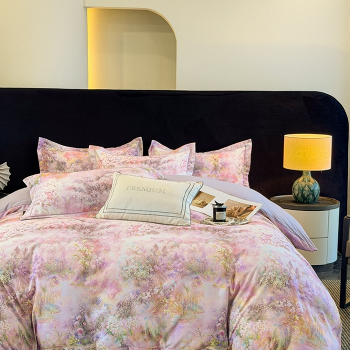 91家纺网 家纺一手货源 找家纺 棠颂家纺 2026新款全棉陶瓷磨毛数码印花四件套（控价不低于150元）云渺