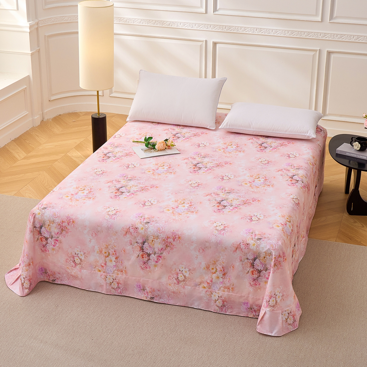 91家纺网 家纺一手货源 找家纺 元元家居（元元被业） 2026新款全棉13372套件及单品【印花款】-单床单 芳菲