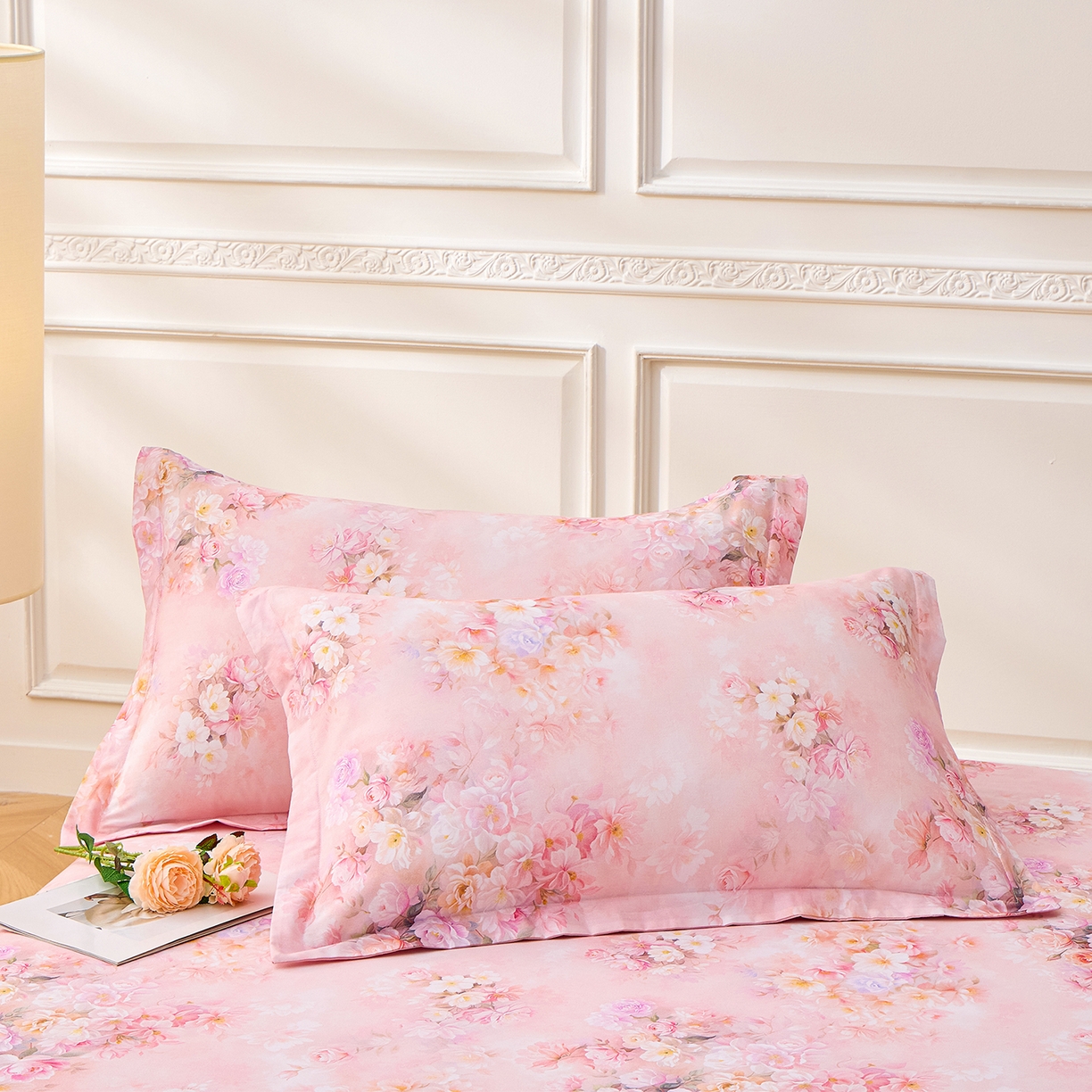 91家纺网 家纺一手货源 找家纺 元元家居（元元被业） 2026新款全棉13372套件及单品【印花款】-单床单 芳菲