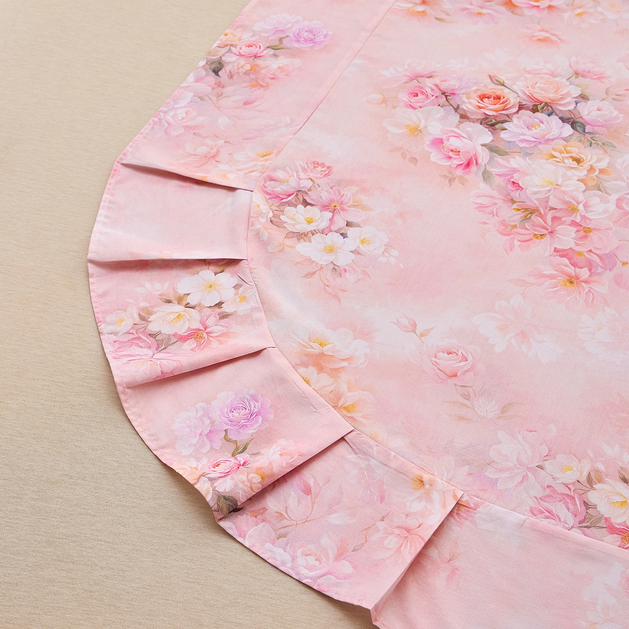 91家纺网 家纺一手货源 找家纺 元元家居（元元被业） 2026新款全棉13372套件及单品【印花款】-单床单 芳菲