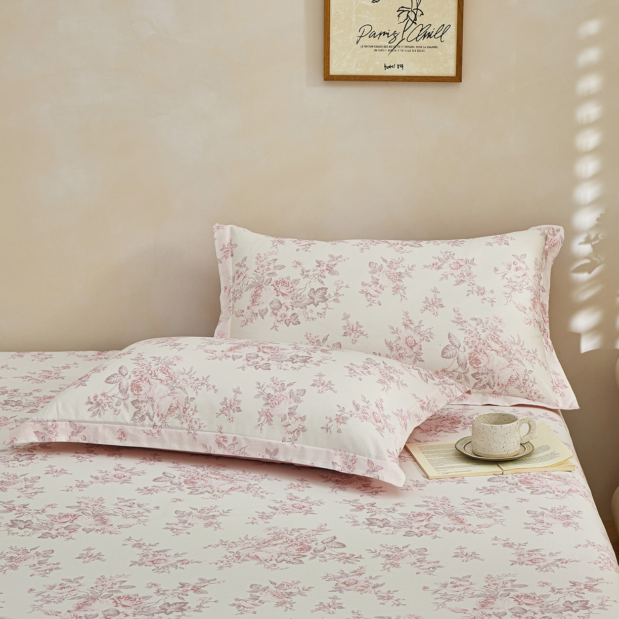 91家纺网 家纺一手货源 找家纺 元元家居（元元被业） 2026新款全棉13372套件及单品【印花款】-单床单 芙尔