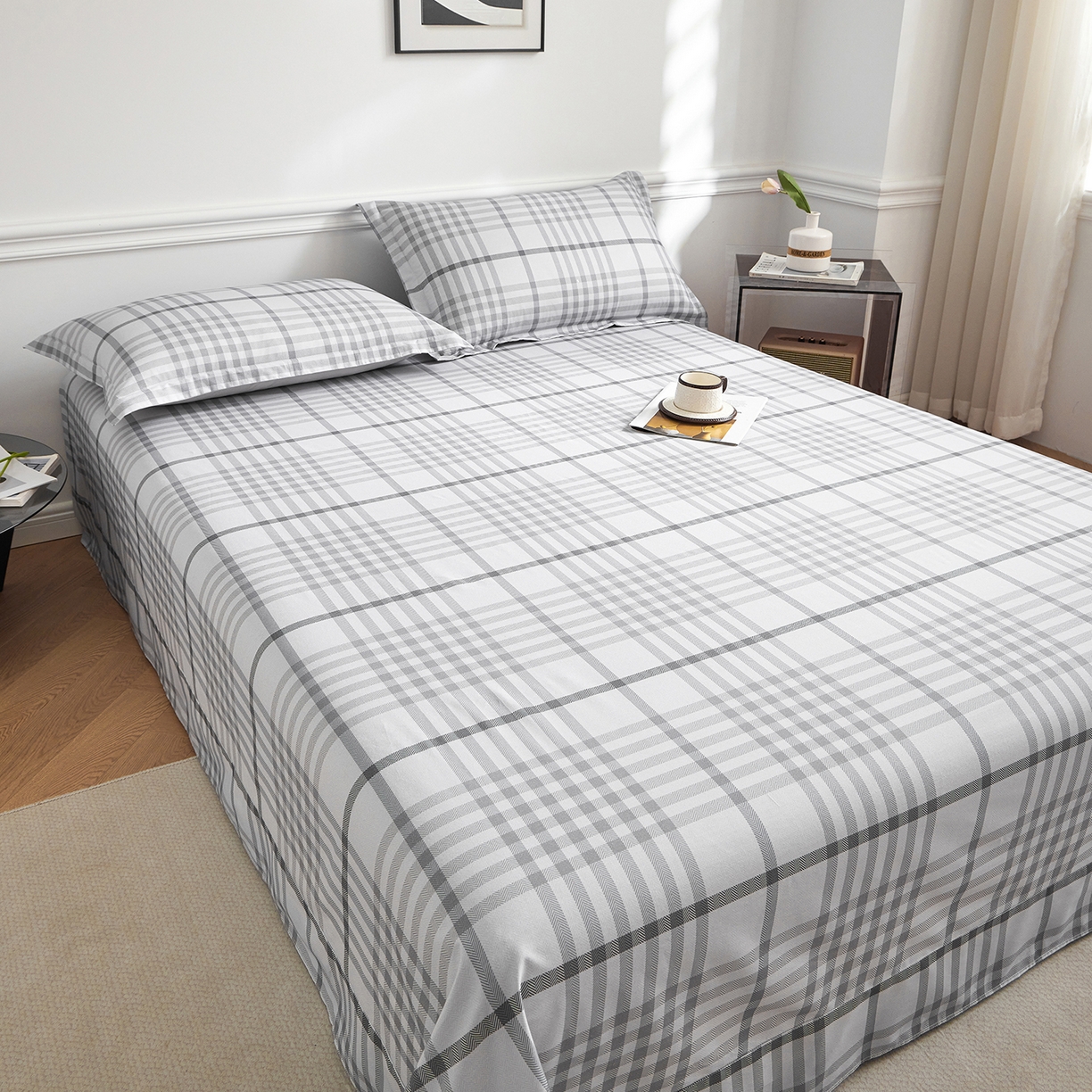 91家纺网 家纺一手货源 找家纺 元元家居（元元被业） 2026新款全棉13372套件及单品【印花款】-单床单 格调