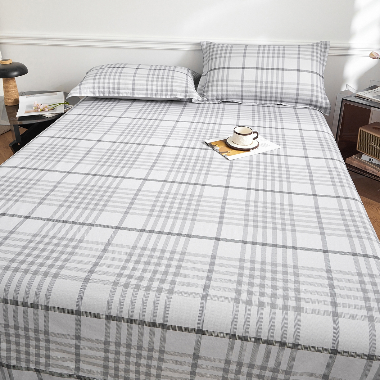 91家纺网 家纺一手货源 找家纺 元元家居（元元被业） 2026新款全棉13372套件及单品【印花款】-单床单 格调