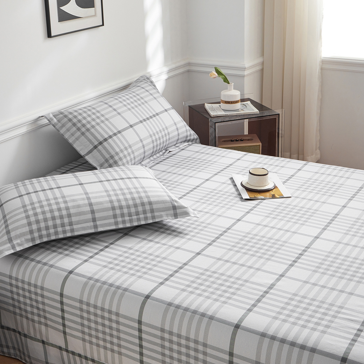 91家纺网 家纺一手货源 找家纺 元元家居（元元被业） 2026新款全棉13372套件及单品【印花款】-单床单 格调