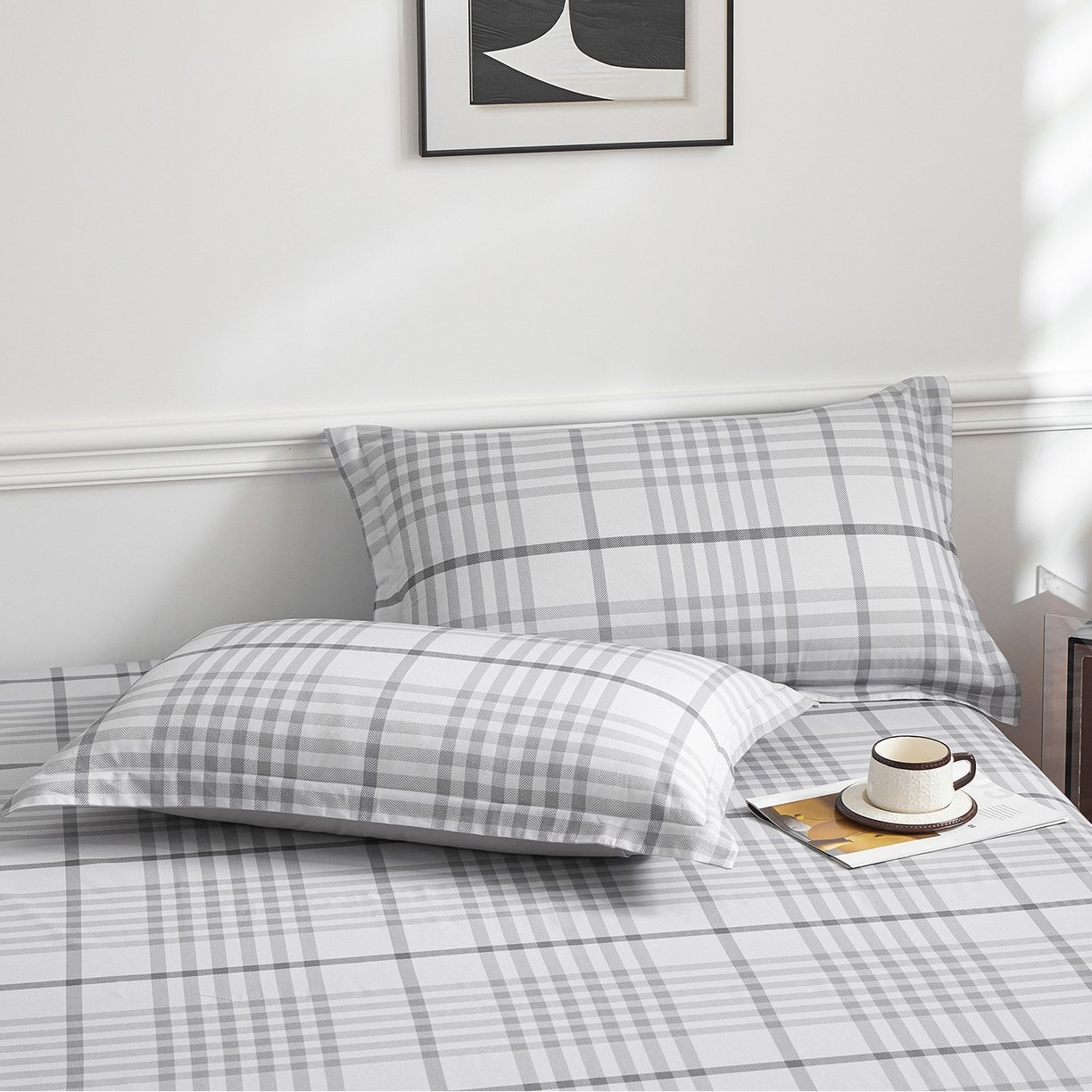 91家纺网 家纺一手货源 找家纺 元元家居（元元被业） 2026新款全棉13372套件及单品【印花款】-单床单 格调