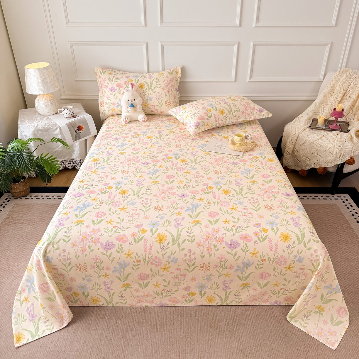 91家纺网 家纺一手货源 找家纺 （总）壹贝家纺 2026新款全棉喷气印花床单系列