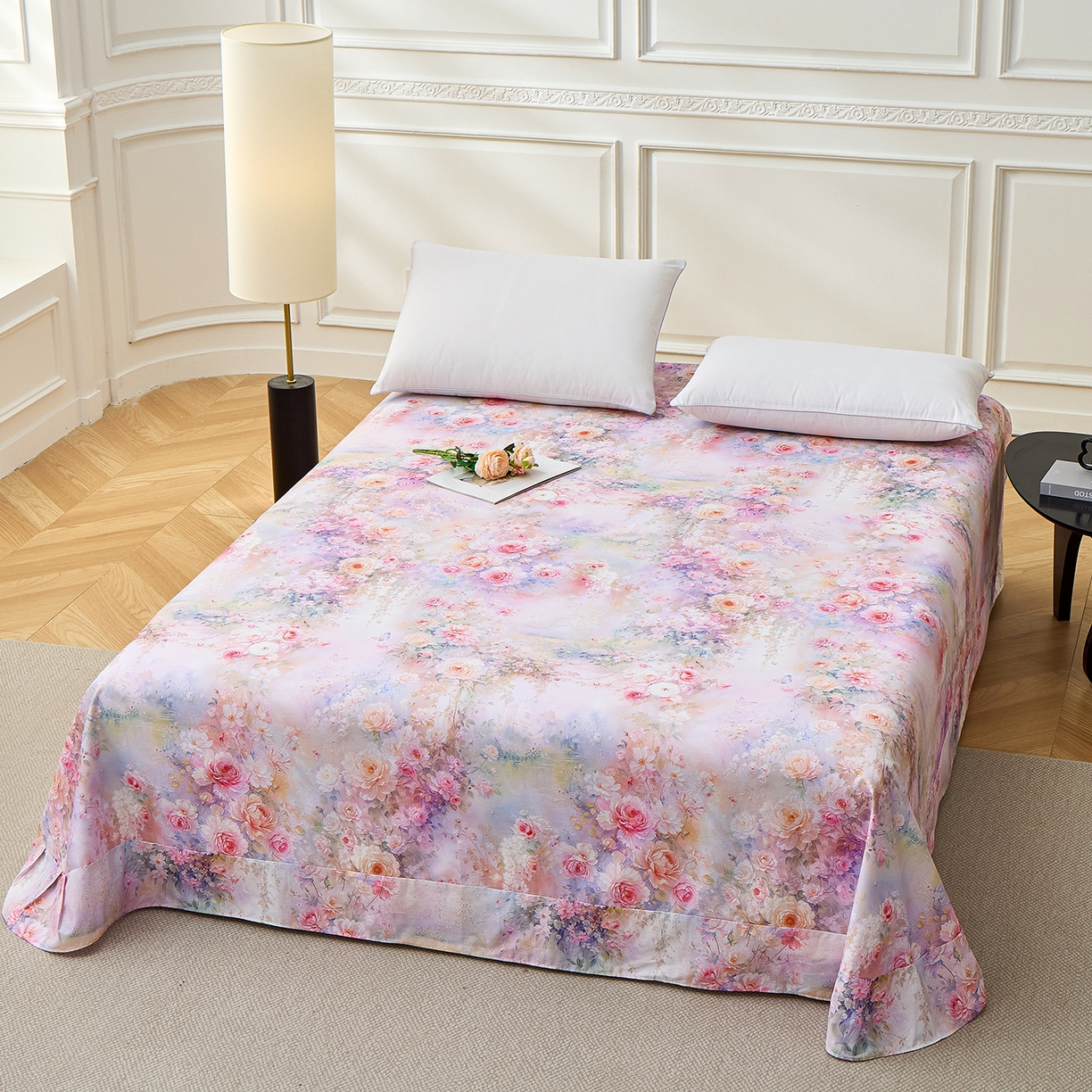 91家纺网 家纺一手货源 找家纺 元元家居（元元被业） 2026新款全棉13372套件及单品【印花款】-单床单 红颜