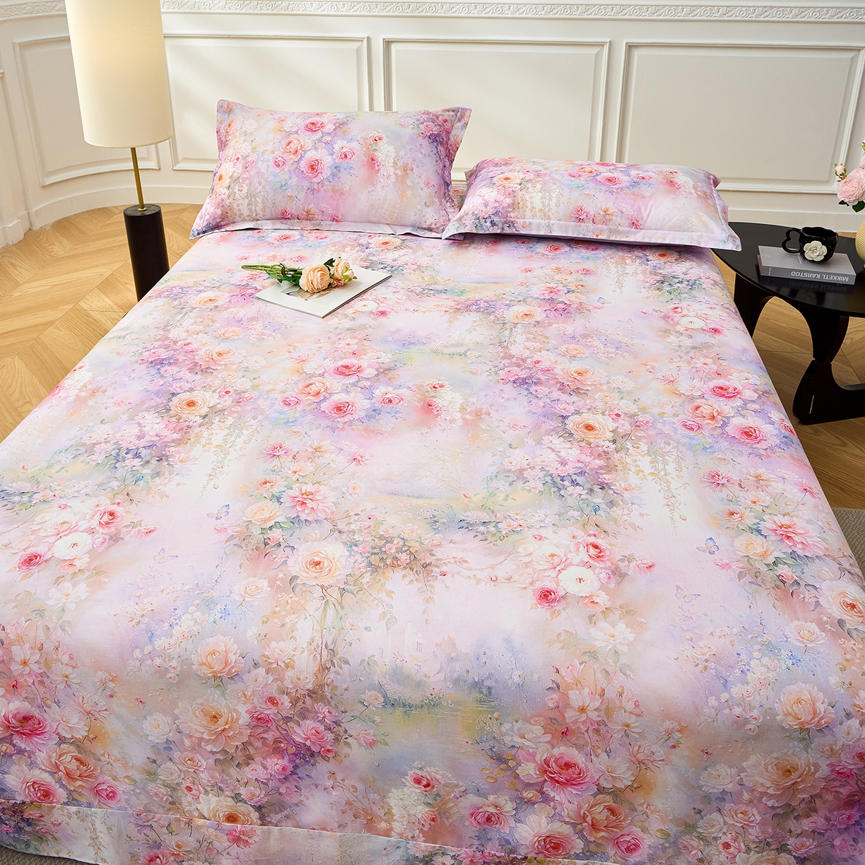 91家纺网 家纺一手货源 找家纺 元元家居（元元被业） 2026新款全棉13372套件及单品【印花款】-单床单 红颜