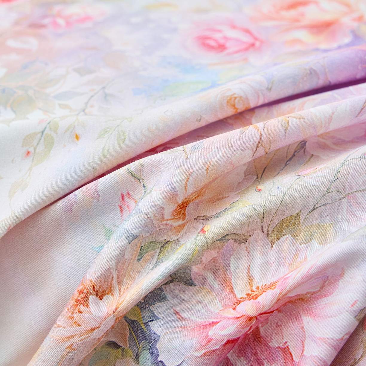 91家纺网 家纺一手货源 找家纺 元元家居（元元被业） 2026新款全棉13372套件及单品【印花款】-单床单 红颜