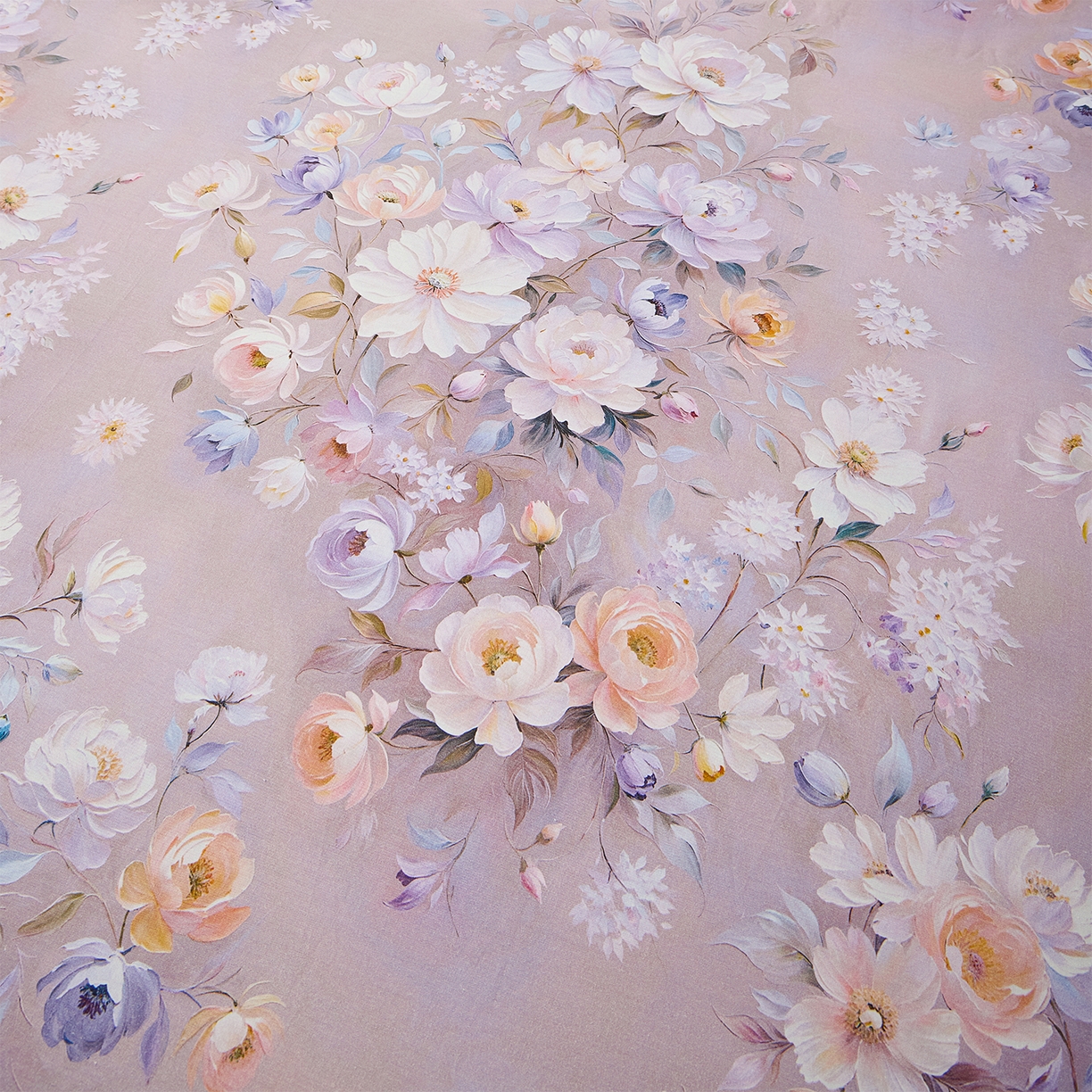 91家纺网 家纺一手货源 找家纺 元元家居（元元被业） 2026新款全棉13372套件及单品【印花款】-单床单 花漾紫