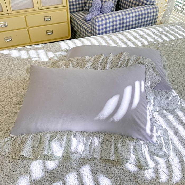 91家纺网 家纺一手货源 找家纺 苏米娜家纺SUMINA 2026新款春夏超柔云朵棉床盖款四件套-艾洛花园系列 艾洛花园-晴川兰