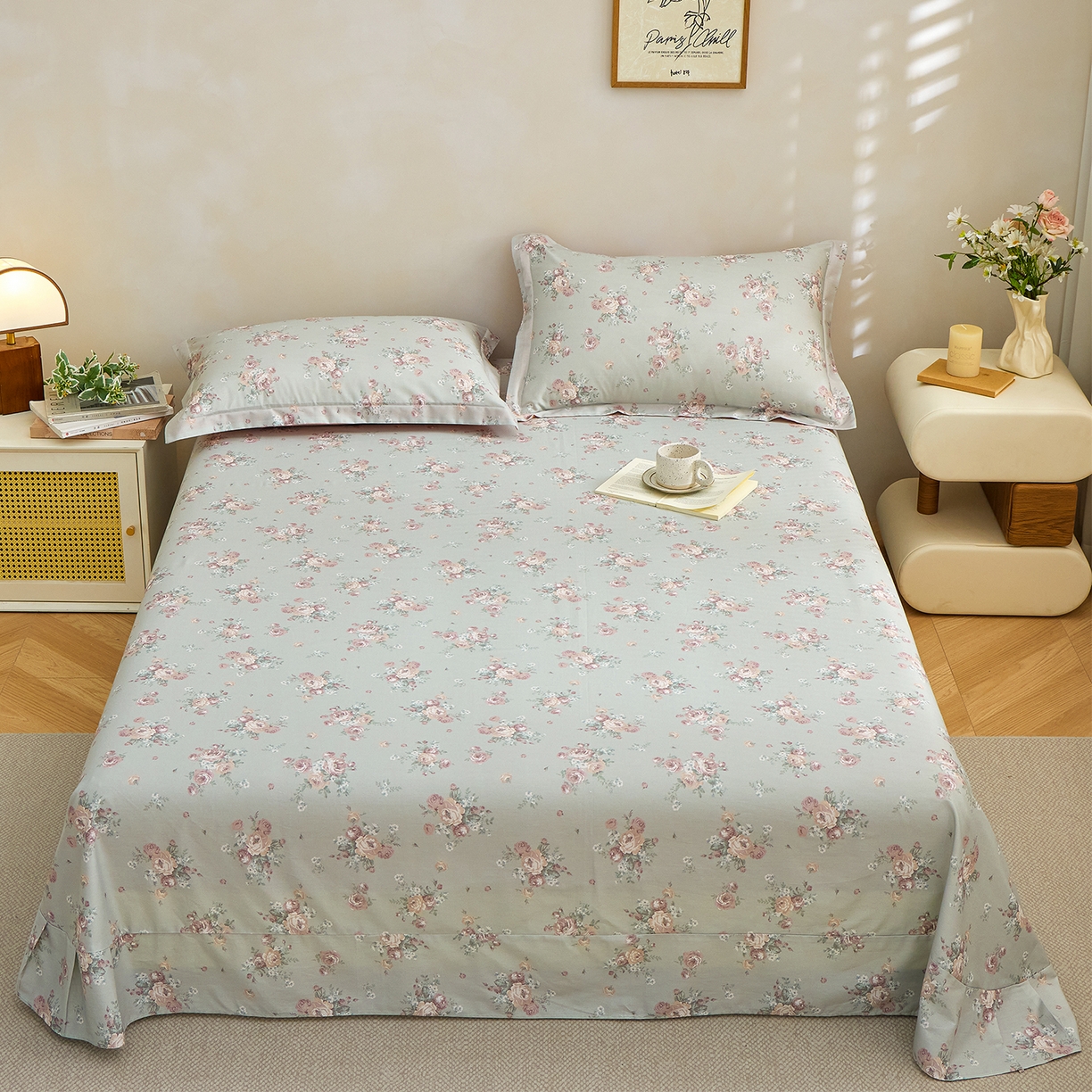 元元家居（元元被业） 2026新款全棉13372套件及单品【印花款】-单床单 金溪