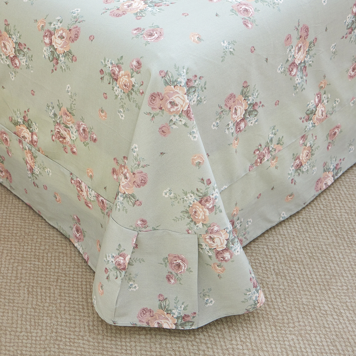 91家纺网 家纺一手货源 找家纺 元元家居（元元被业） 2026新款全棉13372套件及单品【印花款】-单床单 金溪