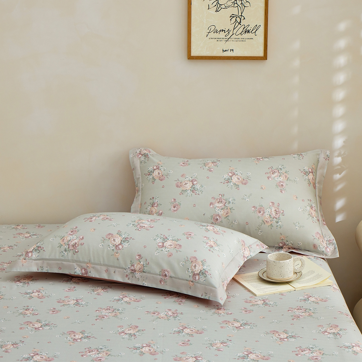 91家纺网 家纺一手货源 找家纺 元元家居（元元被业） 2026新款全棉13372套件及单品【印花款】-单床单 金溪