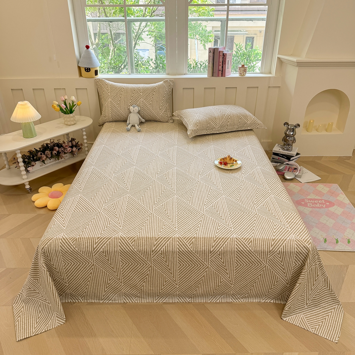 91家纺网 家纺一手货源 找家纺 （总）壹贝家纺 2026新款全棉喷气印花床单系列