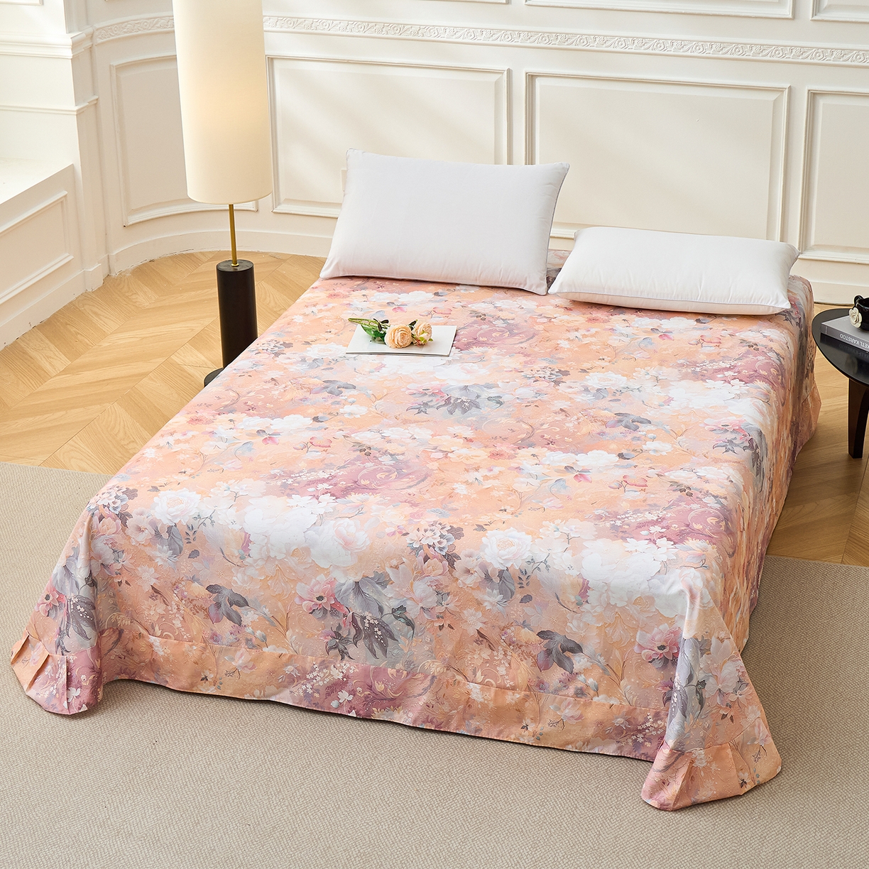 91家纺网 家纺一手货源 找家纺 元元家居（元元被业） 2026新款全棉13372套件及单品【印花款】-单床单 惊艳