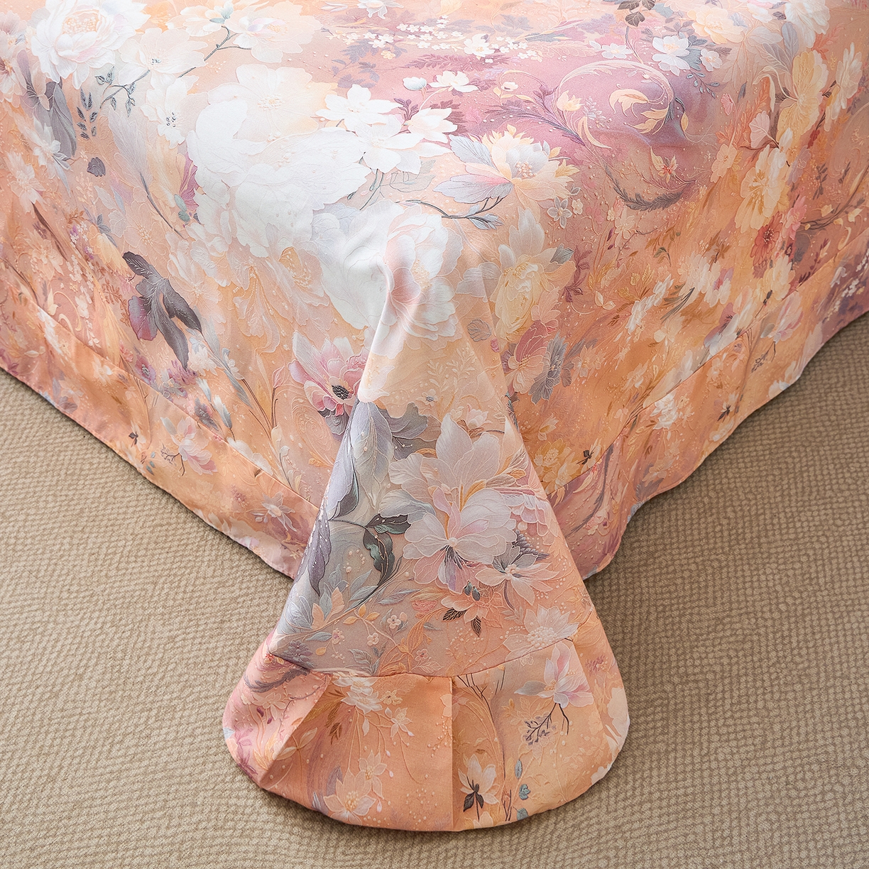 91家纺网 家纺一手货源 找家纺 元元家居（元元被业） 2026新款全棉13372套件及单品【印花款】-单床单 惊艳