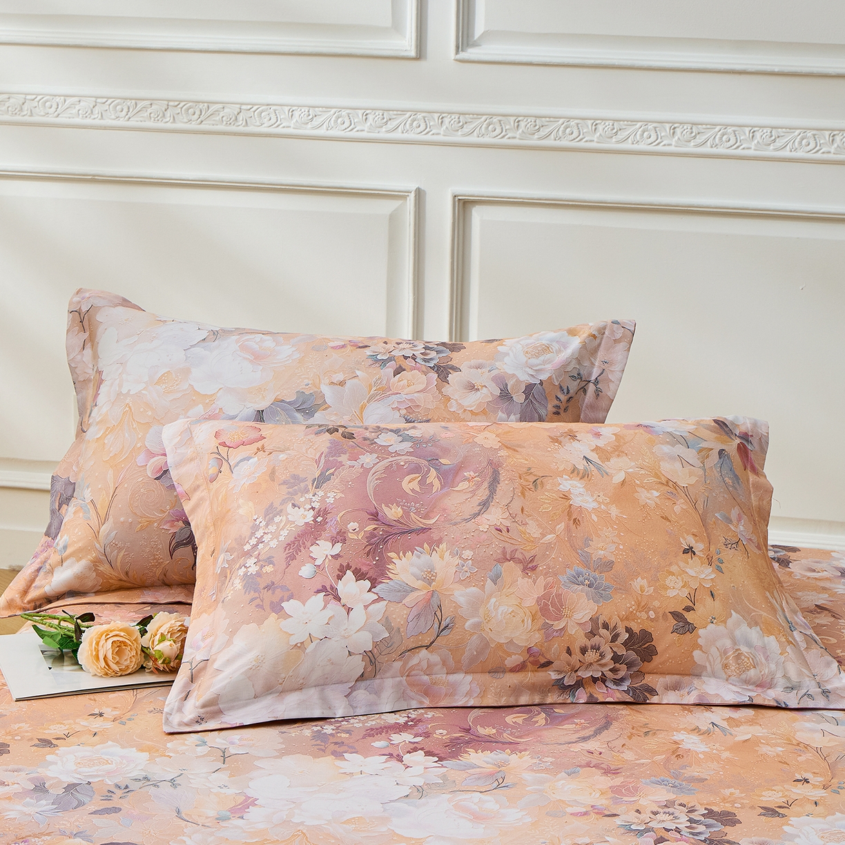 91家纺网 家纺一手货源 找家纺 元元家居（元元被业） 2026新款全棉13372套件及单品【印花款】-单床单 惊艳