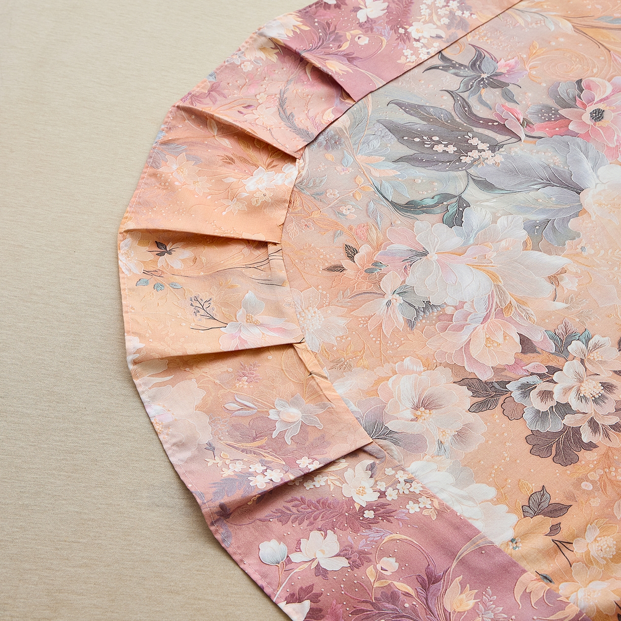 91家纺网 家纺一手货源 找家纺 元元家居（元元被业） 2026新款全棉13372套件及单品【印花款】-单床单 惊艳