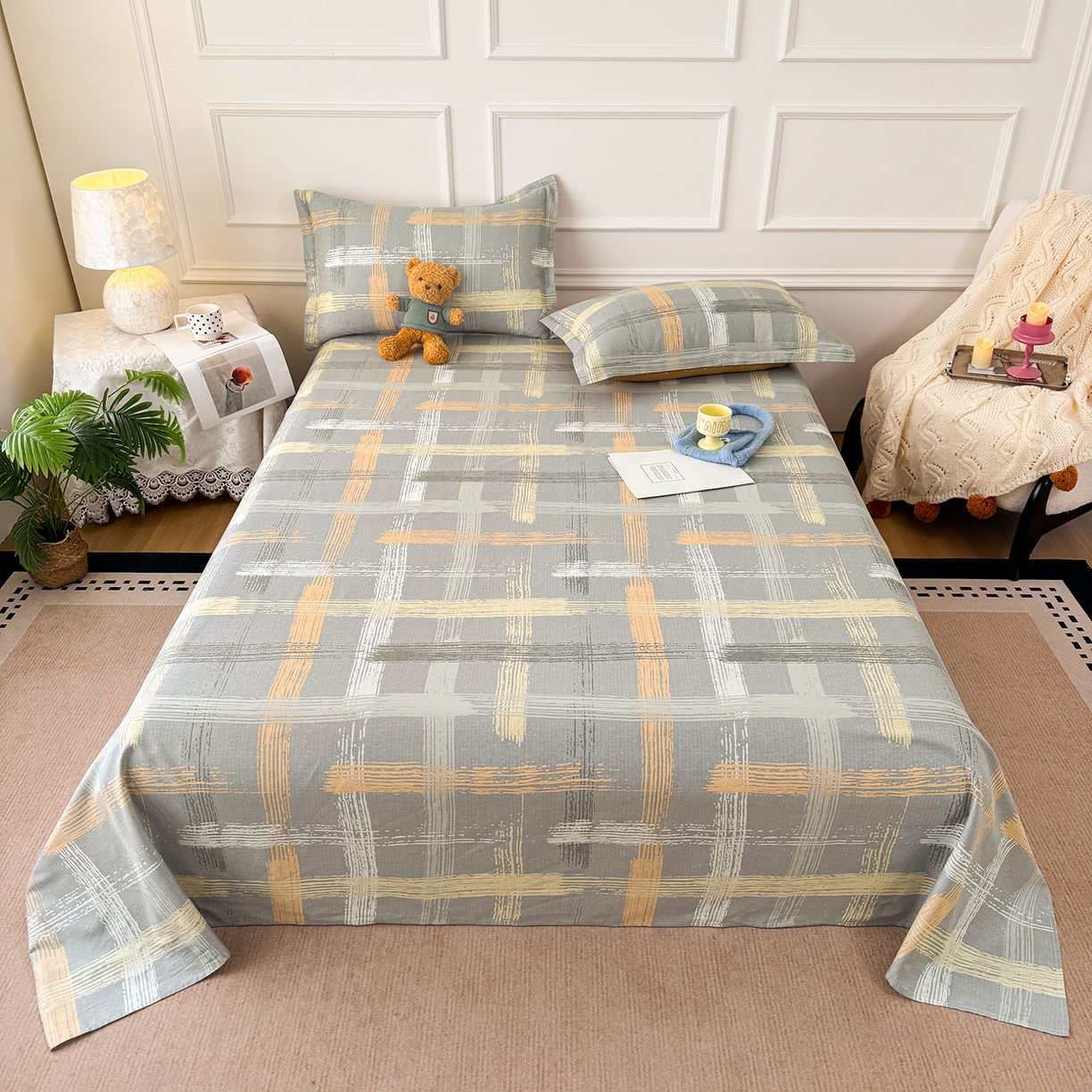 91家纺网 家纺一手货源 找家纺 （总）壹贝家纺 2026新款全棉喷气印花床单系列