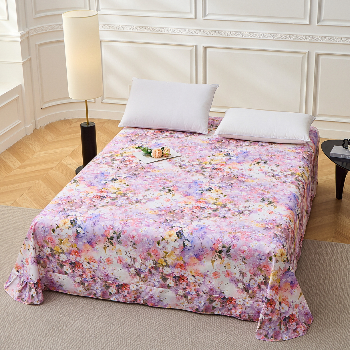 91家纺网 家纺一手货源 找家纺 元元家居（元元被业） 2026新款全棉13372套件及单品【印花款】-单床单 闪亮