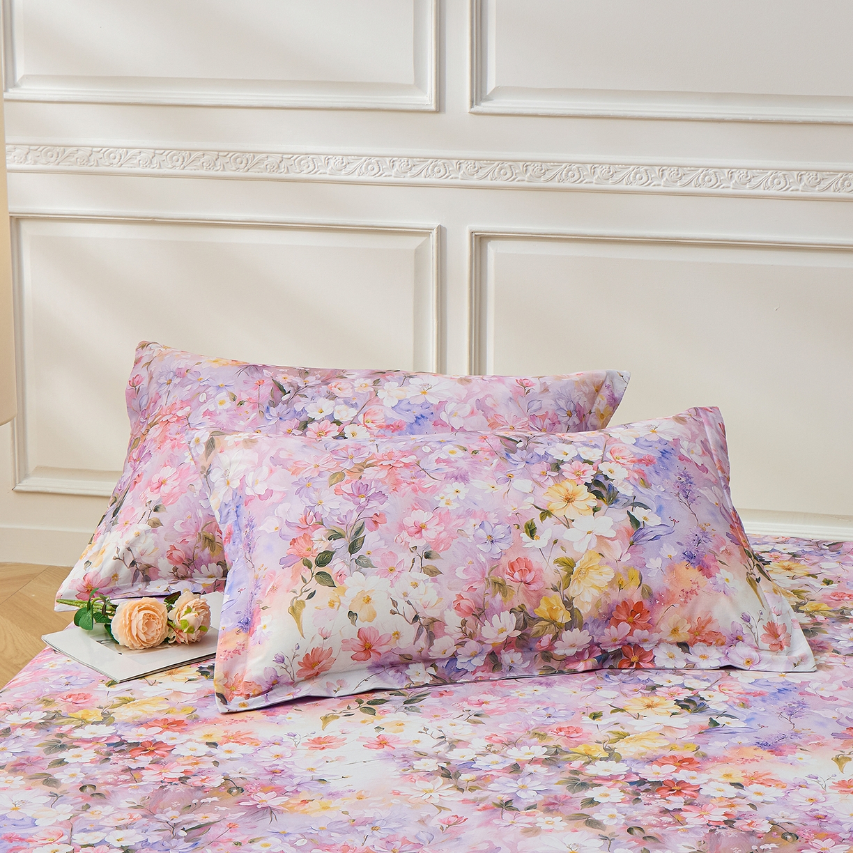 91家纺网 家纺一手货源 找家纺 元元家居（元元被业） 2026新款全棉13372套件及单品【印花款】-单床单 闪亮