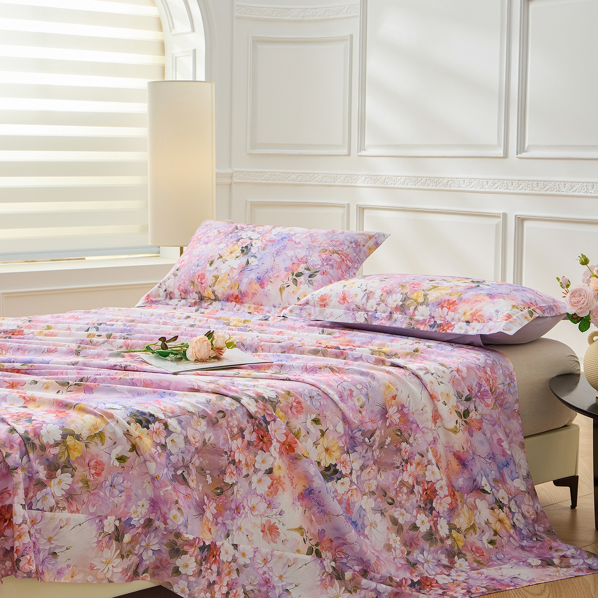 91家纺网 家纺一手货源 找家纺 元元家居（元元被业） 2026新款全棉13372套件及单品【印花款】-单床单 闪亮