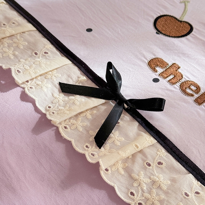 91家纺网 家纺一手货源 找家纺 漫布云家纺 2026新款春夏古法水洗棉床盖款四件套-波点系列 波点-星云紫